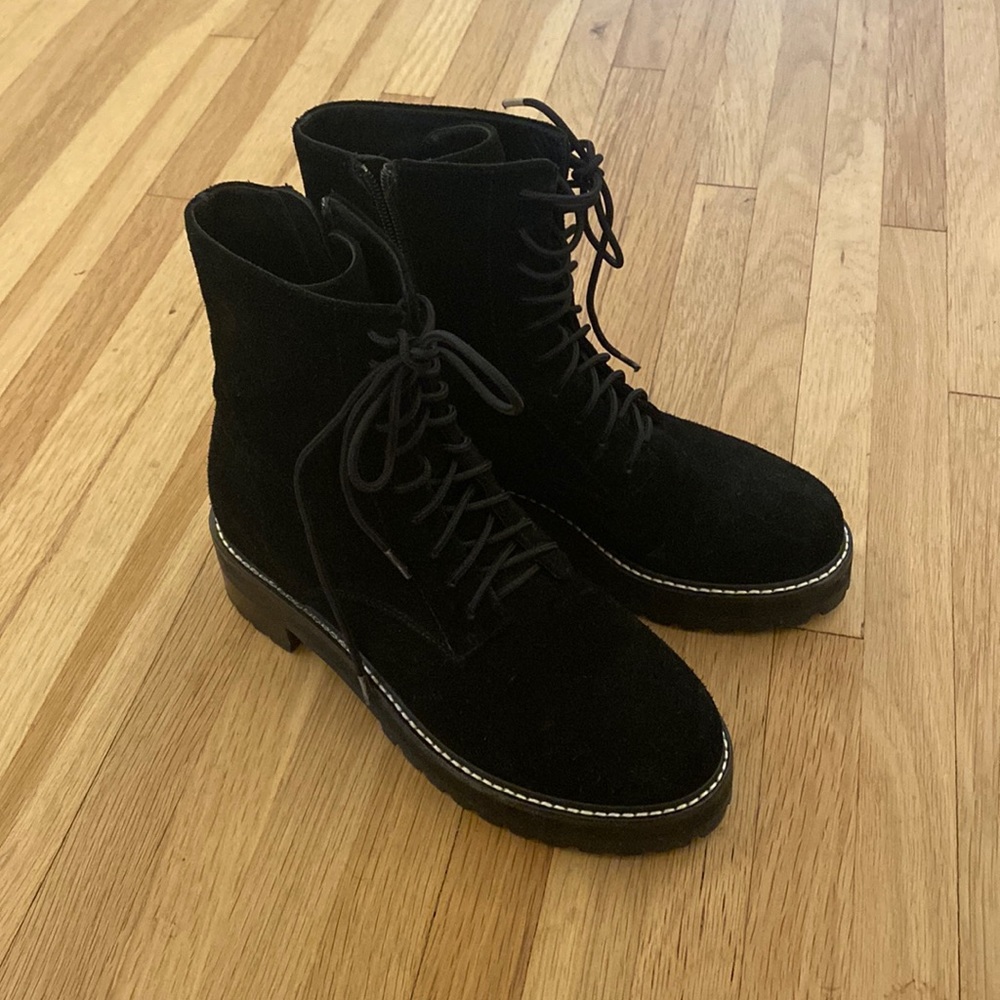 Reformation Black suede boots